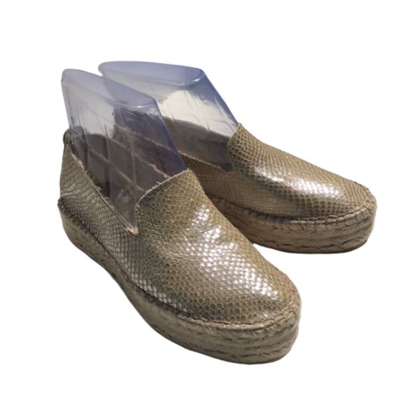 ALDO Reptile Embossed Metallic Platform Espadrille - Picture 7 of 9